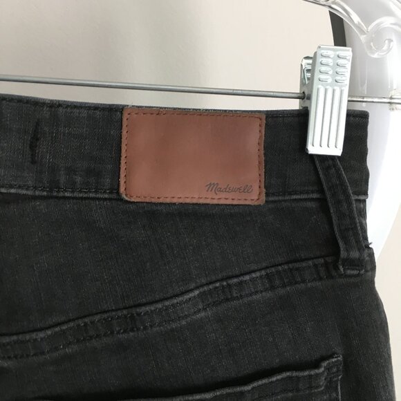 MADEWELL 5 Pocket Black Wash Curvy High Rise Raw Hem Distressed Skinny Jeans - Picture 14 of 14
